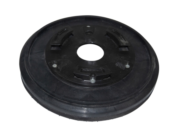 Treibteller für Pads bis 280 mm Vollhaftbelag schwarz mit Moosgummi - ICM 21 neu