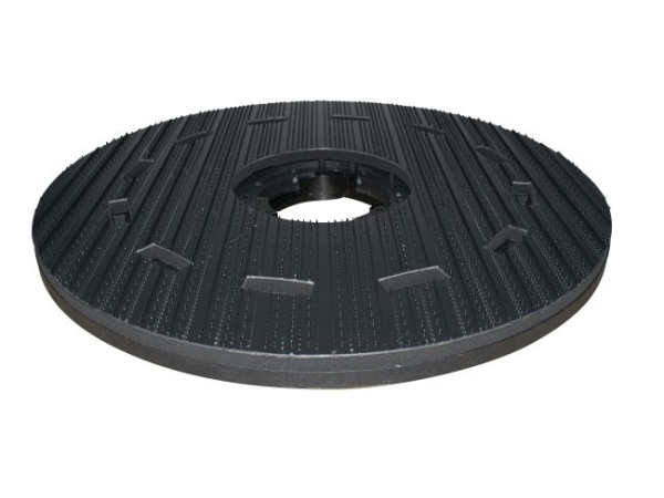 Treibteller für Pads bis 530 mm Vollhaftbelag schwarz mit Moosgummi - ICM 21 PM