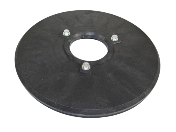 Treibteller für Pads bis 530 mm mit Snapper Vollhaftbelag schwarz mit Moosgummi