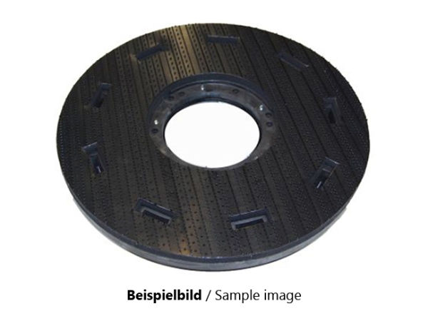 Treibteller für Pads bis 325 mm Vollhaftbelag schwarz mit Moosgummi - E 33