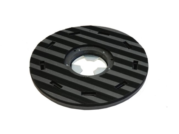 Treibteller für Pads bis 410 mm Streifenhaftbelag schwarz mit Moosgummi - E 43