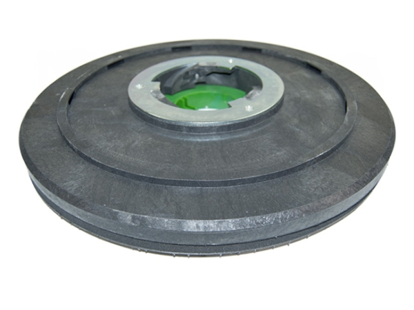 Treibteller für Pads bis 410 mm Vollhaftbelag schwarz mit Moosgummi