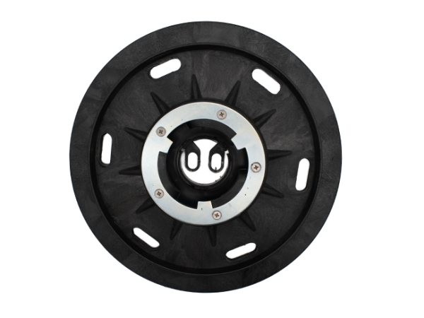 Treibteller mit DOM für Pads bis 430 mm Vollhaftbelag schwarz mit Moosgummi