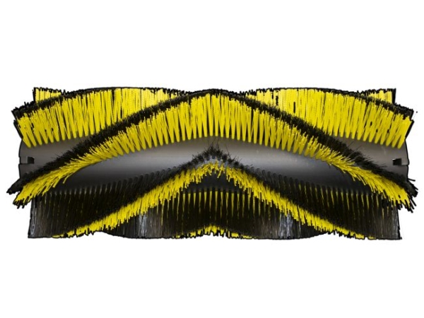 Kehrwalze Poly 0,5 schwarz/ 1,1x1,4 gelb gewellt - Jet 720