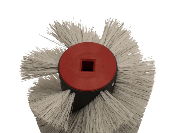 Kehrwalze Poly 1,0 glatt weiß/Welldraht 0,4 vz - IPC-Gansow 105 M