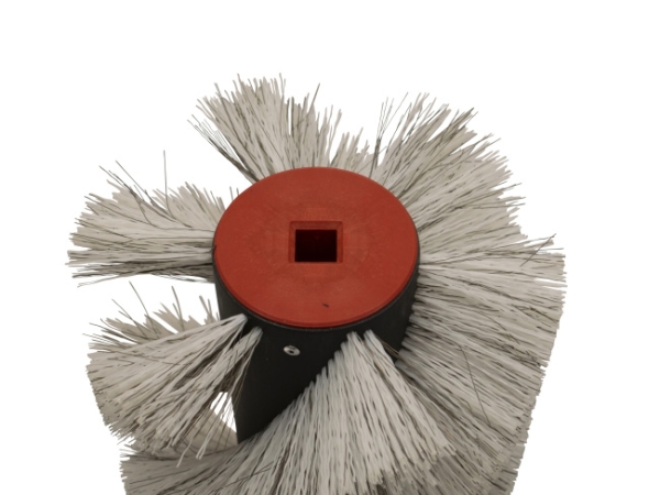 Kehrwalze Poly 1,0 glatt weiß/Welldraht 0,4 vz