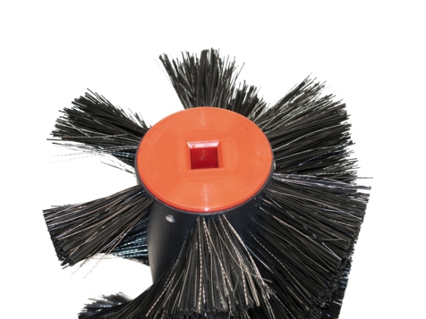 Kehrwalze Poly 1,0 glatt weiß/Welldraht 0,4 vz - IPC-Gansow 140