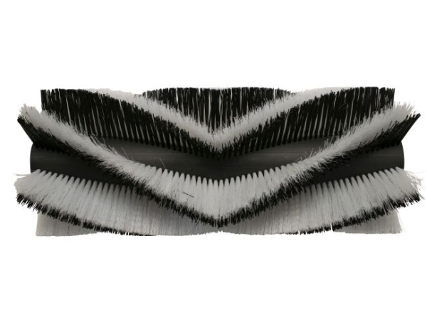 Kehrwalze Poly 1,2 gewellt schwarz/0,45 glatt weiß