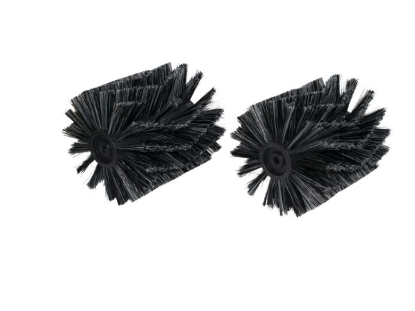 Kehrwalze/4 Halbschalen Poly 0,6 glatt weiß/0,4 glatt schwarz - KSM 512 B / BT / P