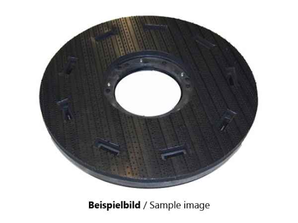 Treibteller für Pads bis 560 mm Vollhaftbelag schwarz mit Moosgummi