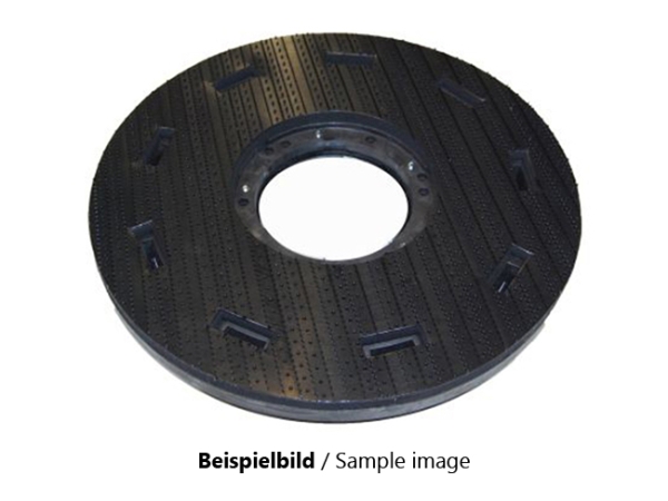Treibteller für Pads bis 510 mm Vollhaftbelag schwarz mit Moosgummi