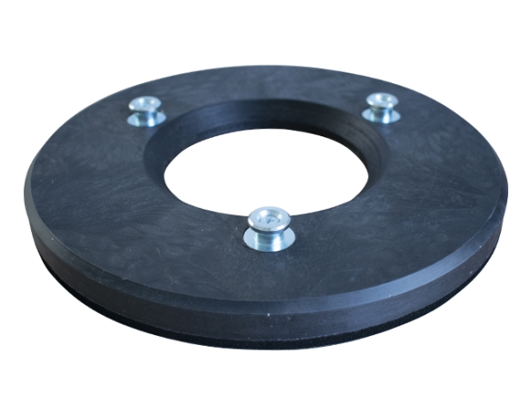 Treibteller für Pads bis 305 mm Streifenhaftbelag schwarz mit Moosgummi - CT5