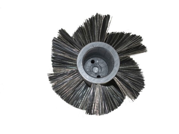 Kehrwalze Poly 1,2 glatt schwarz/Welldraht 0,4 vz