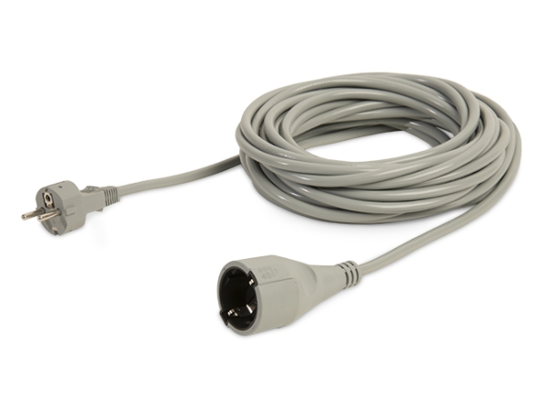 Verlängerungskabel - Schuko Stecker/Buchse grau