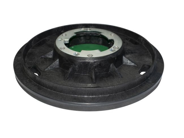 Treibteller mit DOM für Pads bis 410 mm Vollhaftbelag schwarz mit Moosgummi