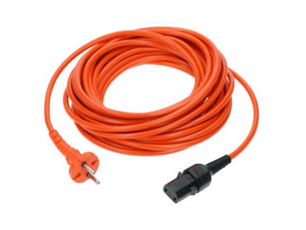 Netzkabel - Schuko Stecker / Kaltgerätestecker Farbe orange - VP300 Premium