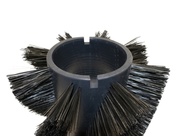 Kehrwalze Poly 1,0 glatt schwarz/Welldraht 0,4 vz