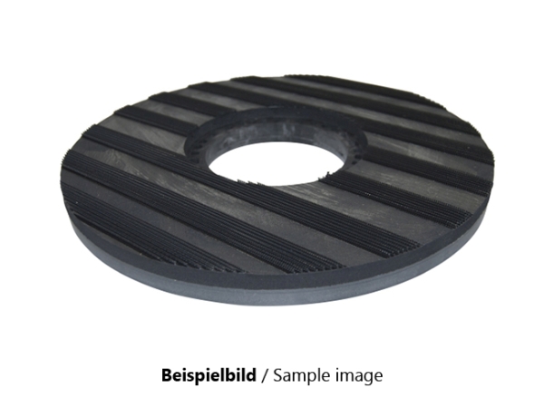 Treibteller für Pads bis 380 mm Streifenhaftbelag schwarz mit Moosgummi