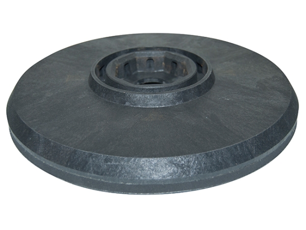 Treibteller für Pads bis 355 mm Vollhaftbelag schwarz mit Moosgummi