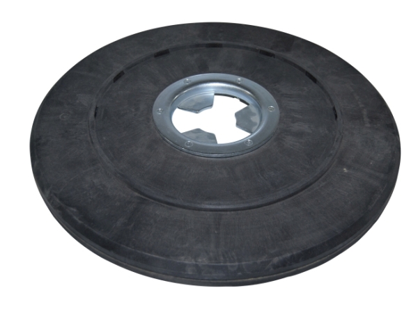Treibteller für Pads bis 510 mm Streifenhaftbelag schwarz mit Moosgummi