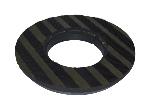 Treibteller für Pads bis 305 mm Streifenhaftbelag schwarz mit Moosgummi
