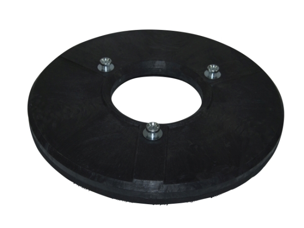 Treibteller für Pads bis 410 mm Streifenhaftbelag schwarz mit Moosgummi - Kobra 6580