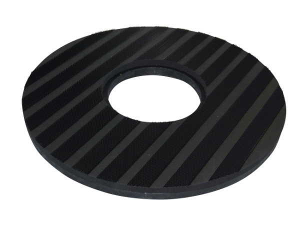 Treibteller für Pads bis 410 mm Streifenhaftbelag schwarz mit Moosgummi - Kobra 6580