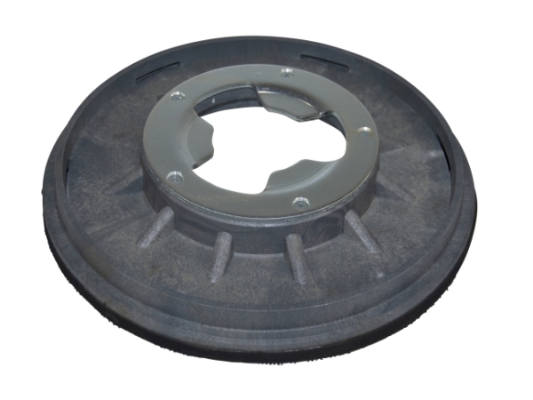 Treibteller für Pads bis 325 mm Streifenhaftbelag schwarz mit Moosgummi