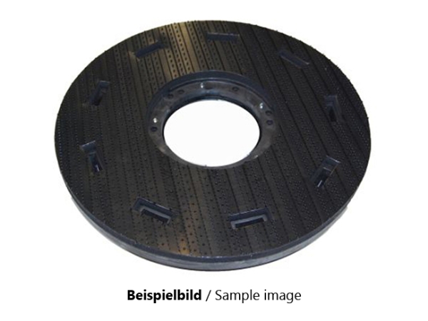 Treibteller für Pads bis 325 mm Vollhaftbelag schwarz mit Moosgummi