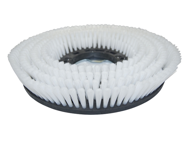 Schrubbbürste Hoch-Tief Poly 0,75 glatt weiß/Nylon 0,5 glatt weiß