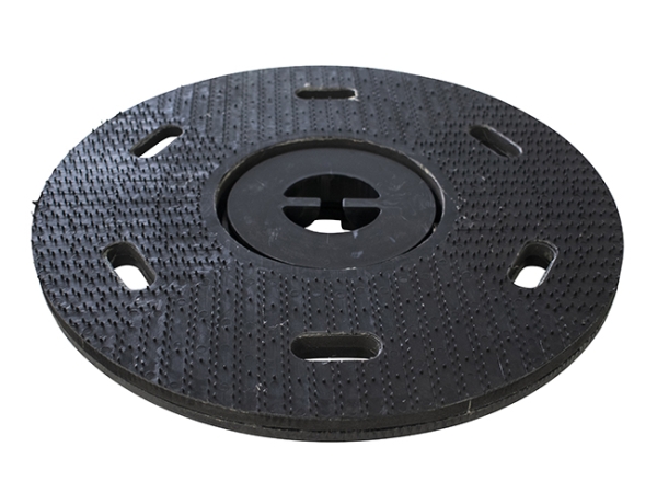 Treibteller mit DOM für Pads bis 430 mm  Vollhaftbelag schwarz mit Moosgummi