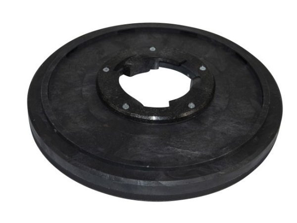 Treibteller für Pads bis 380 mm Vollhaftbelag schwarz mit Moosgummi