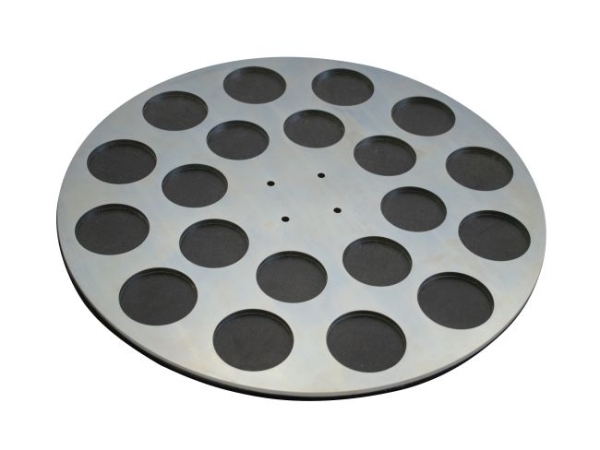 Treibteller für Pads bis 430 mm Vollhaftbelag schwarz mit Moosgummi - Orbot Spray Borg