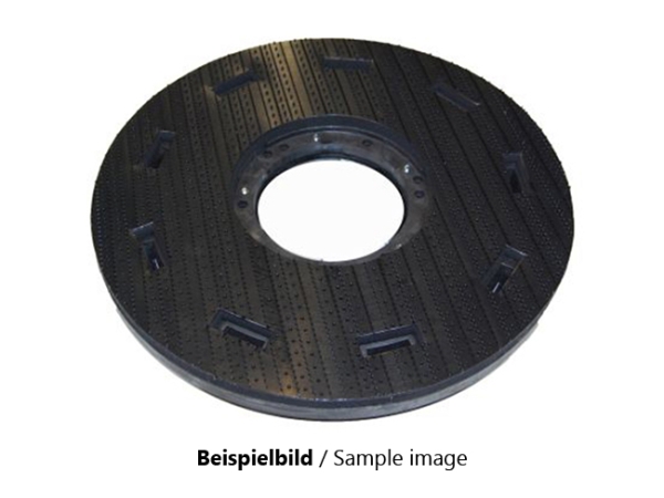 Treibteller für Pads bis 510 mm Vollhaftbelag schwarz mit Moosgummi - Single 53