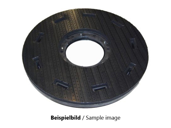 Treibteller für Pads bis 410 mm Vollhaftbelag schwarz mit Moosgummi