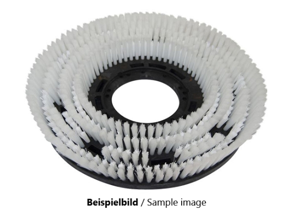 Schrubbbürste Hoch-Tief Poly 1,0 glatt schwarz/Nylon 0,5 glatt weiß