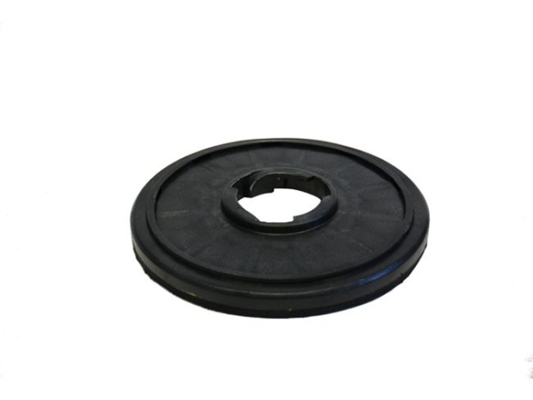 Treibteller für Pads bis 380 mm Streifenhaftbelag schwarz mit Moosgummi