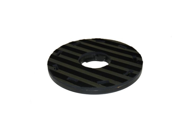 Treibteller für Pads bis 380 mm Streifenhaftbelag schwarz mit Moosgummi