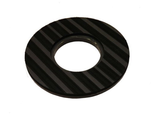 Treibteller für Pads bis 340 mm Streifenhaftbelag schwarz mit Moosgummi