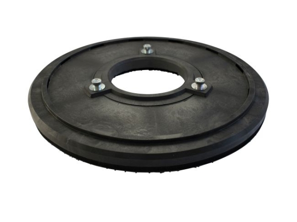 Treibteller für Pads bis 460 mm Vollhaftbelag schwarz mit Moosgummi