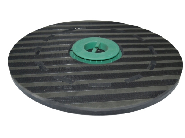 Treibteller für Pads bis 530 mm Streifenhaftbelag schwarz mit Moosgummi