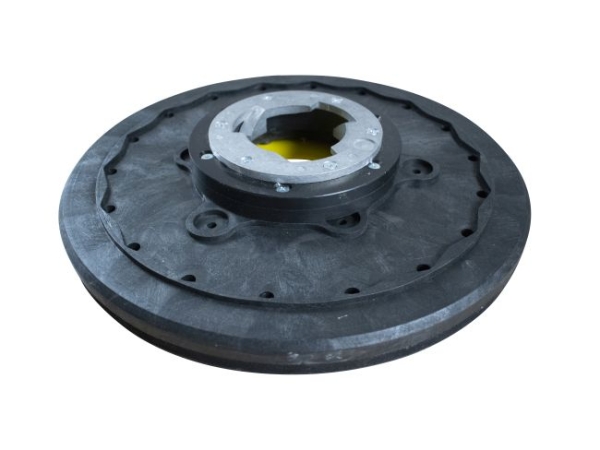 Treibteller für Pads bis 410 mm Vollhaftbelag schwarz mit Moosgummi