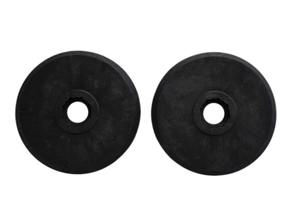 Treibteller-Kit für Pads bis 225 mm (2 Stück) Streifenhaftbelag schwarz mit Moosgummi - Swingo 250
