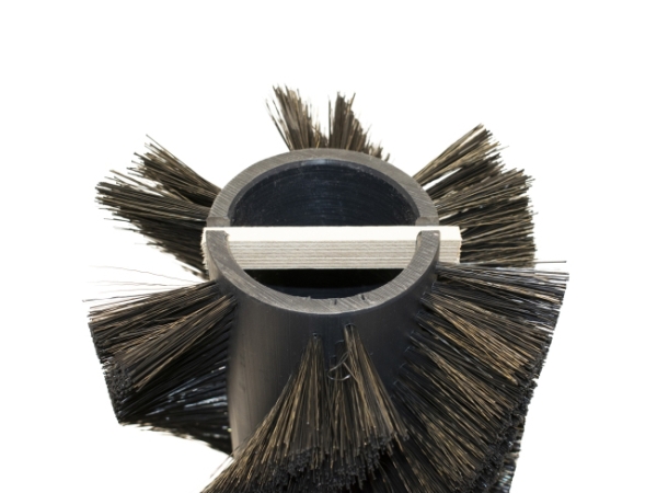 Kehrwalze Poly 0,75 glatt schwarz/Welldraht 0,3 vz