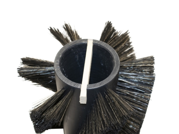 Kehrwalze Poly 0,75 glatt schwarz/Welldraht 0,3 vz