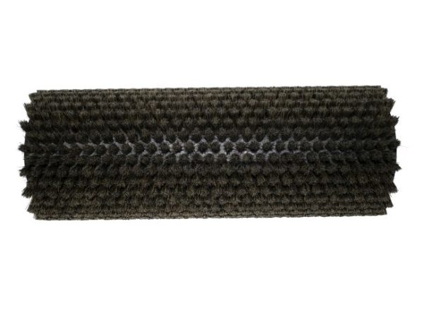 Walzenbürste Rosshaar 2W 0,1 glatt grau-braun - Double-X 340