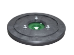 Treibteller für Pads bis 510 mm  Vollhaftbelag schwarz mit Moosgummi