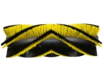 Kehrwalze Poly 0,5 schwarz/ 1,1x1,4 gelb gewellt