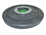 Treibteller für Pads bis 410 mm Vollhaftbelag schwarz mit Moosgummi