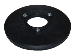 Treibteller für Pads bis 460 mm Streifenhaftbelag schwarz mit Moosgummi